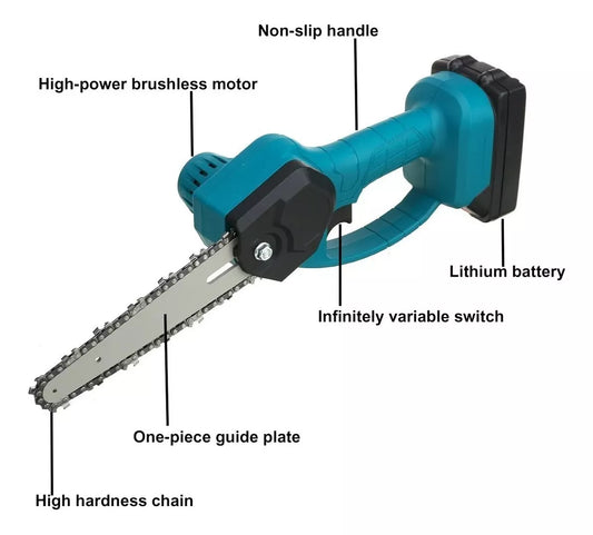 Mini Motosierra 24v De Mano Podadora