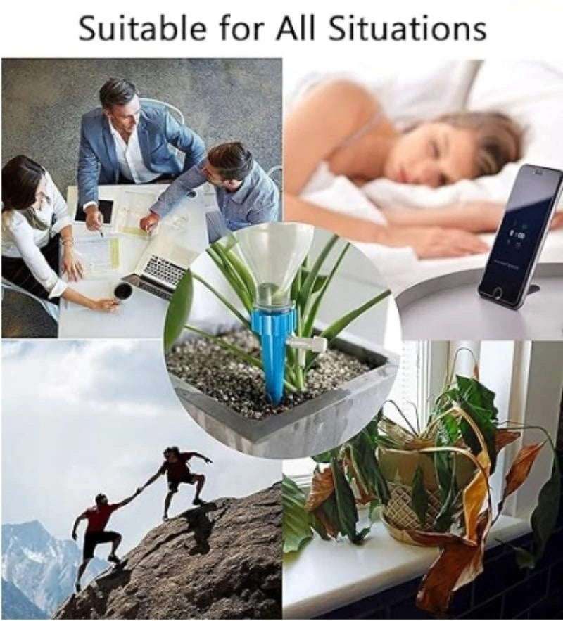 Sistema de riego por goteo automático ajustable para plantas