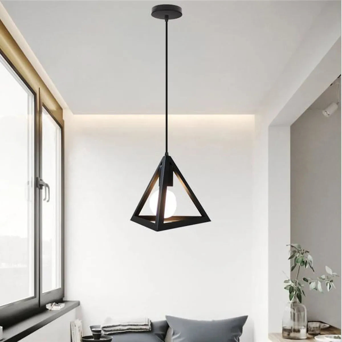 Lampara Colgante Vintage Diseño Triangulo