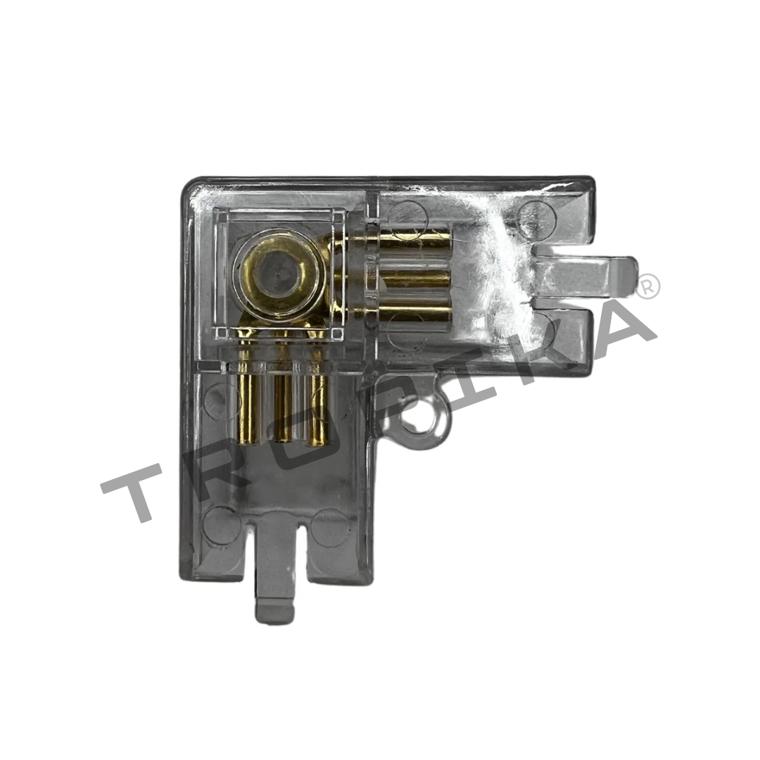 Módulo conector acrílico en L 90° AX049 - vista frontal