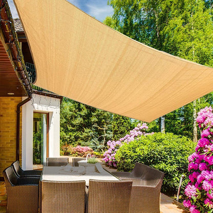 Toldo Vela Rectangular Malla 4x10 Color Beige