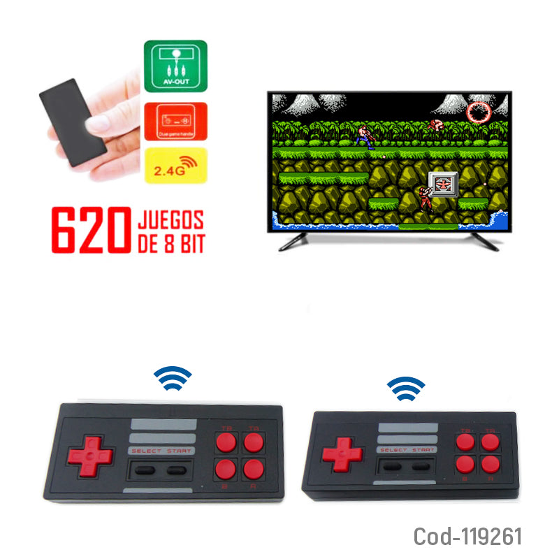 Mini Consola Extreme 620 Juegos Con 2 Controles