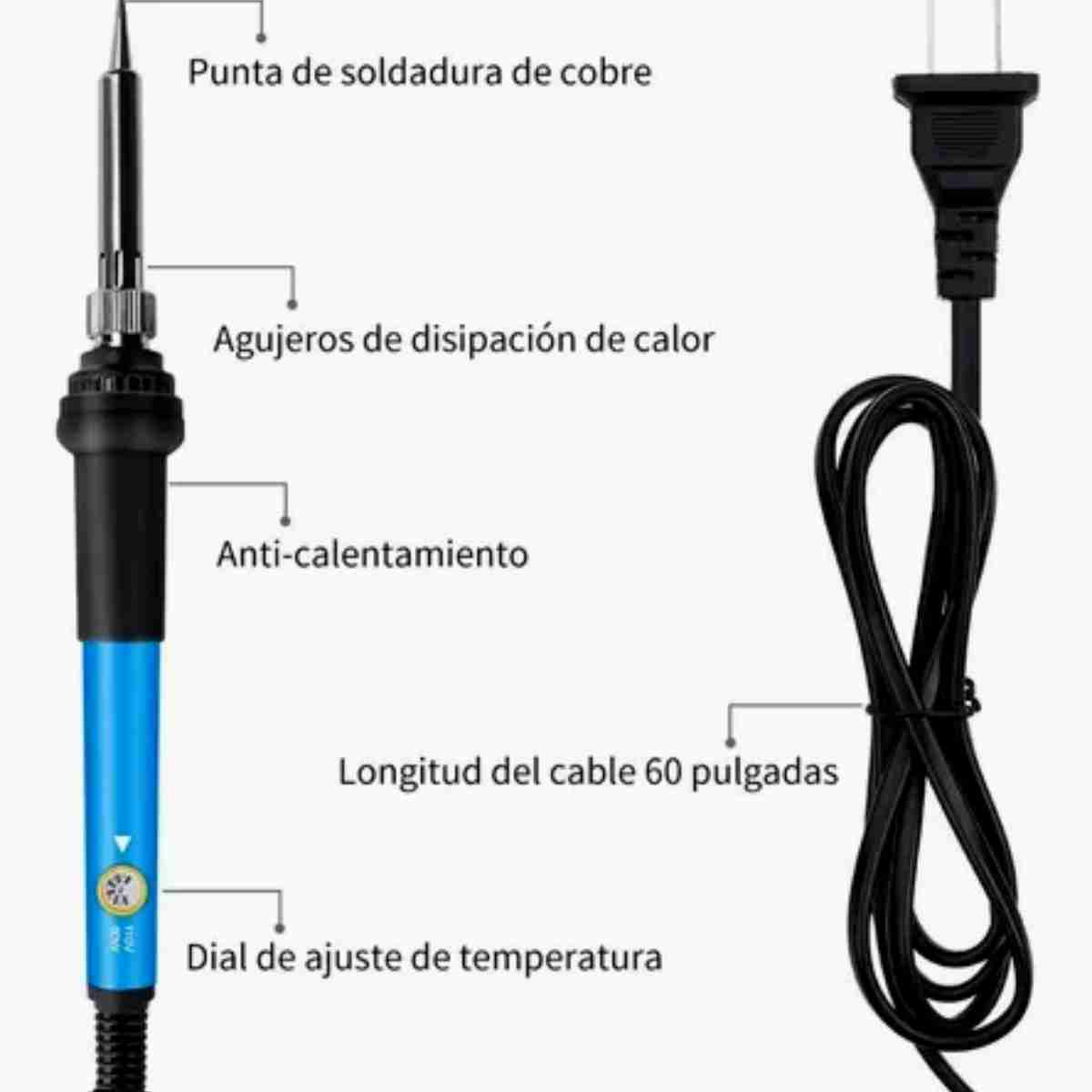 Kit De Cautín 15 Piezas 60w Electrónico 220v