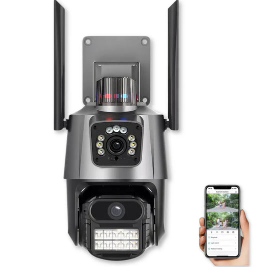 Cámara Domo Wifi Doble Lente Full Hd Con App V380 Pro