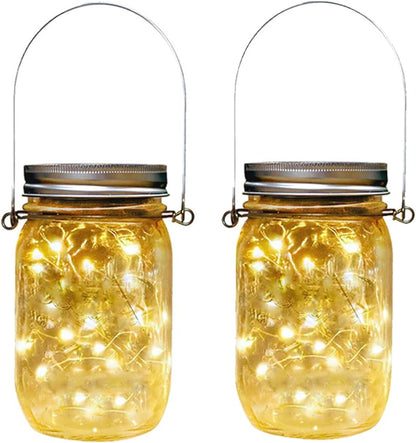 Pack 2 Lamparas Decorativas Solares Farolillos Colgantes