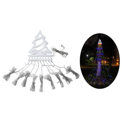 Cortina Solar Árbol De Navidad Con Árbol En Punta Colores