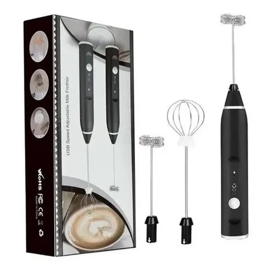 Mini Batidor Revolvedor De Café Y Espuma Leche 3 Velocidades