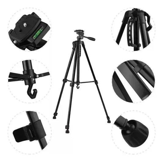 Trípode 3366 1.40m Para Cámaras Y Celulares