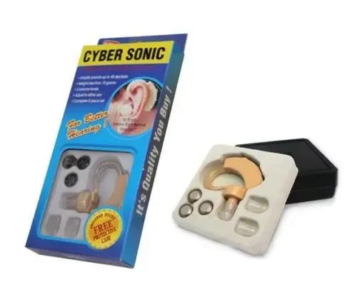 Audífono auditivo recargable Cyber Sonic YA-26548 - empaque y estuche