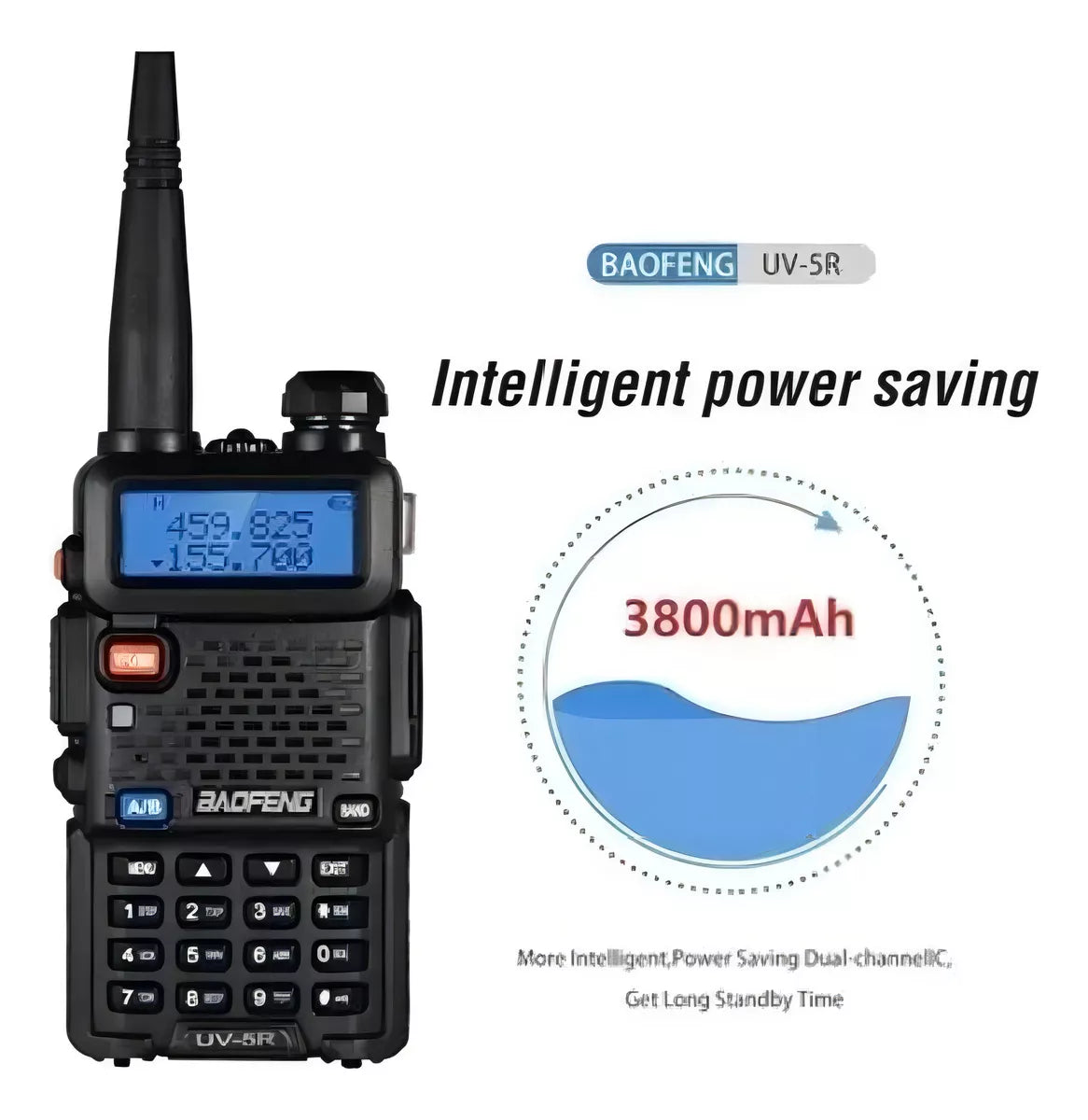 Radio Transmisor Walkie Talkie Dual Band Uv-5r Vhf Uhf Fm