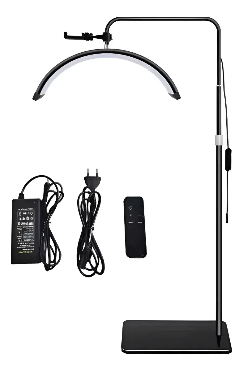 Lámpara Media Luna De Pie 23'', Negro