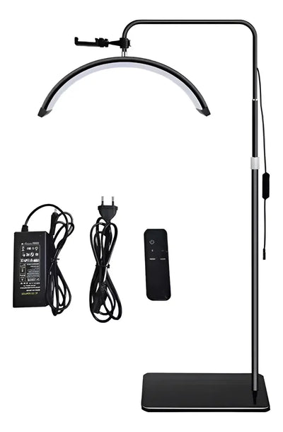 Lámpara Media Luna De Pie 23'', Negro