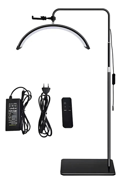 Lámpara Media Luna De Pie 23'', Negro
