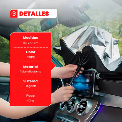 Quitasol Parasol Parabrisas De Auto Tipo Sombrilla Cubre Sol