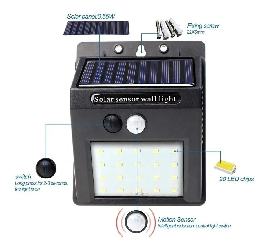 Foco Solares 20 Led
