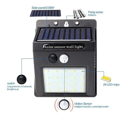 Foco Solares 20 Led