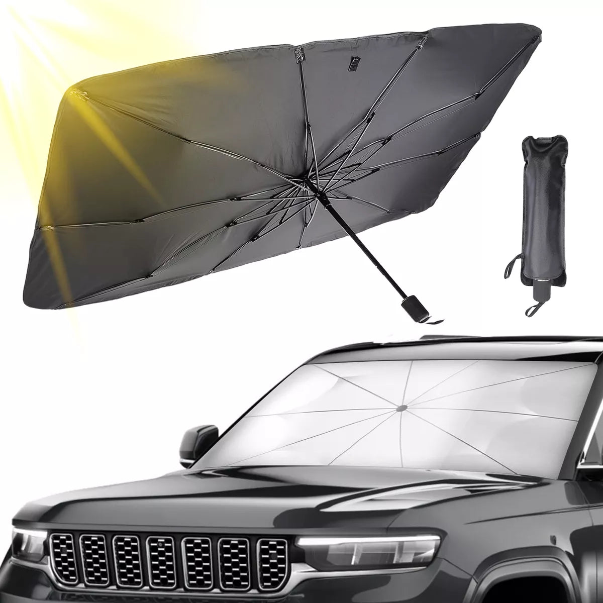 Quitasol Parasol Parabrisas De Auto Tipo Sombrilla Cubre Sol