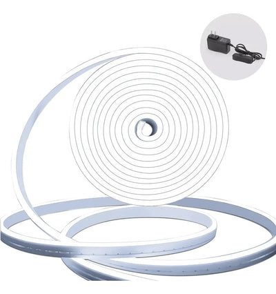 Tira LED Flexible 5 M, Luz Blanca, Con Fuente 12V 3A Y Clips