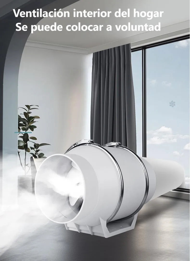 Extractor De Aire Industrial 6 Pulgadas 200mm 80w Color Blanco