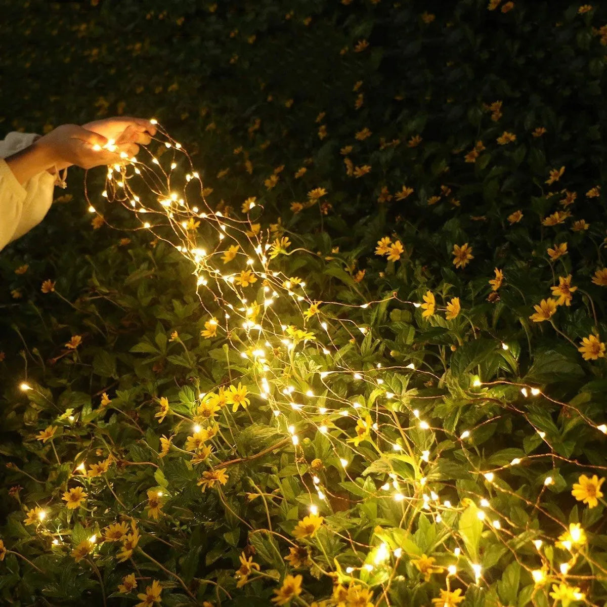 Guirnalda Solar Luces Hada 200 Led 20 Metros Calida