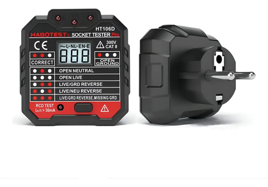 Probador Diferencial Tester De Enchufes Con Enchufe Tierra