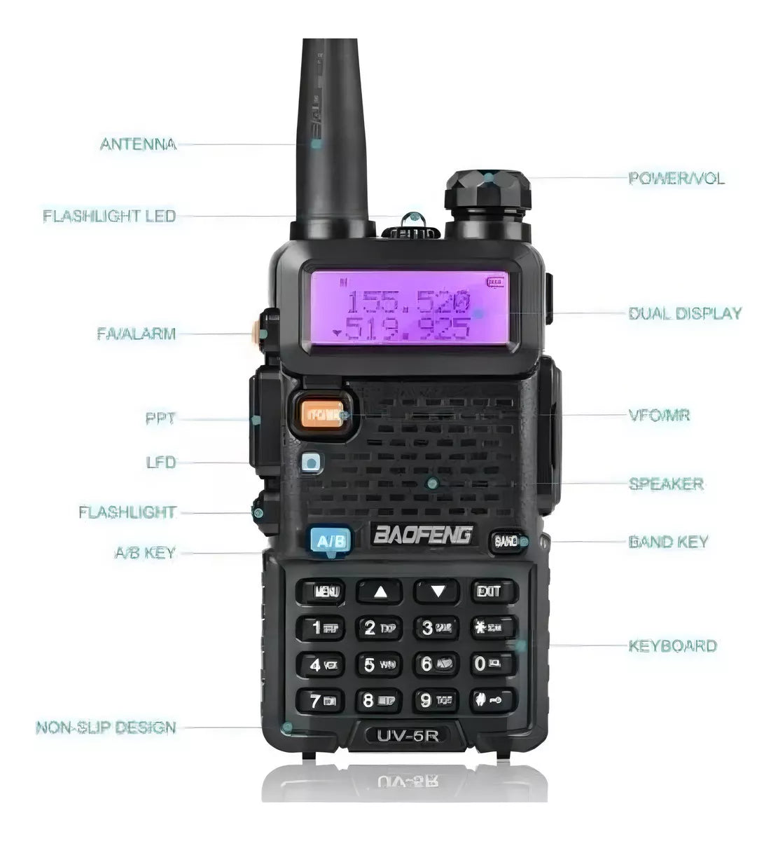 Radio Transmisor Walkie Talkie Dual Band Uv-5r Vhf Uhf Fm
