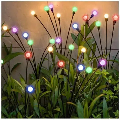 Estaca Luciérnaga 8 Cabezas, Luz De Colores