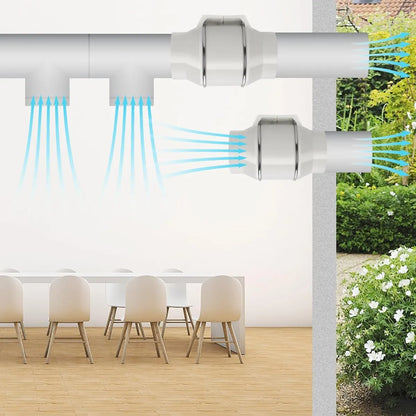 Extractor De Aire Industrial 6 Pulgadas 200mm 80w Color Blanco