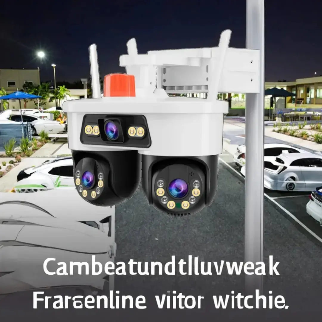 Camara Triple Exterior Con Alarma Yoosee Ip66 Tres Camaras
