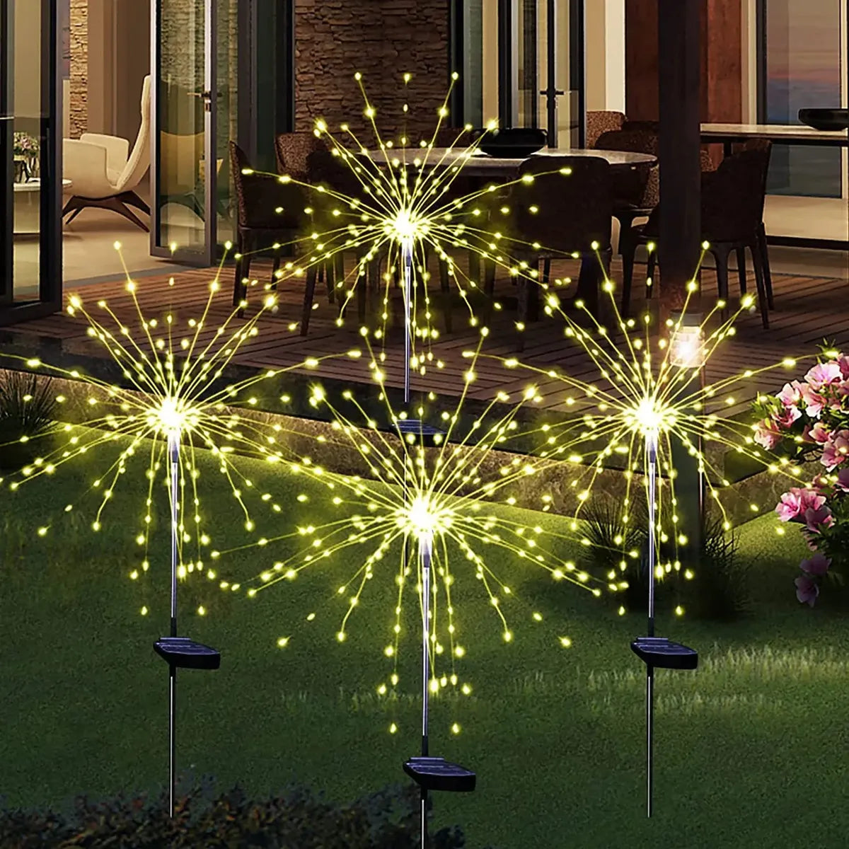 luz tipo Fuegos Artificiales 120 Cabezas, Luz Cálida