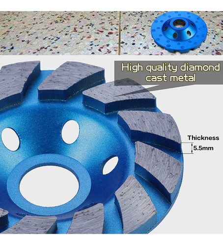 Disco De Desbaste Diamante 4.5" Para Granito, Concreto