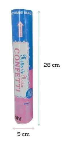 Cañones De Confeti Revelación De Genero Sexo Azul