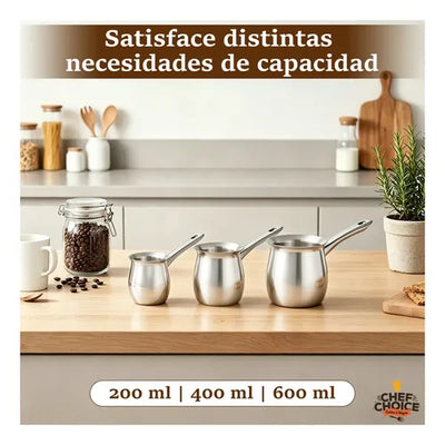 Jarra Para Leche Con Mango, Borde Ancho, 200 / 400 / 600 Ml