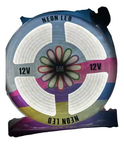 Tira LED Flexible 5 M, Luz Blanca, Con Fuente 12V 3A Y Clips