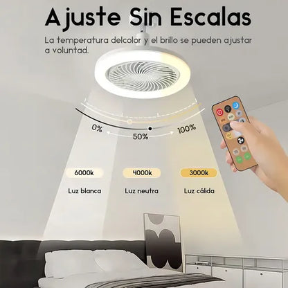 Ventilador de techo con luz LED E27 AX057 - control remoto incluido