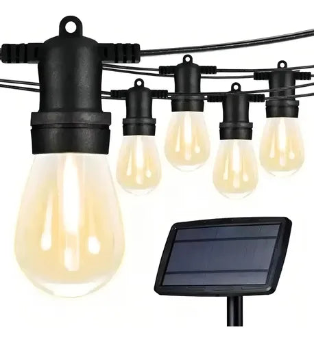 Guirnalda solar G40 cable plano 10 focos AX040 - vista general