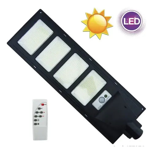 Luminaria solar de calle 4 filas AX055 - control remoto y panel solar