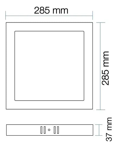 Panel LED cuadrado de superficie 24W AX063 - instalado en techo