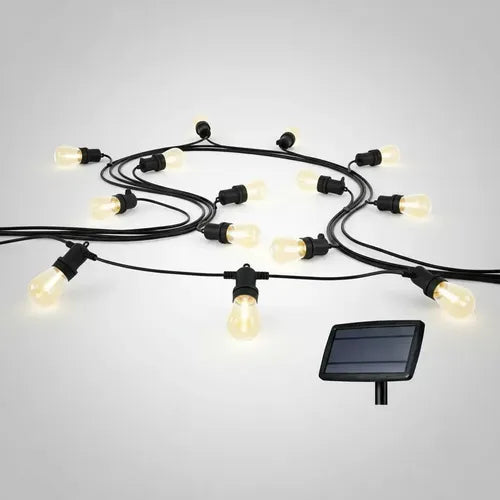 Guirnalda solar G40 cable plano 10 focos AX040 - detalle de foco