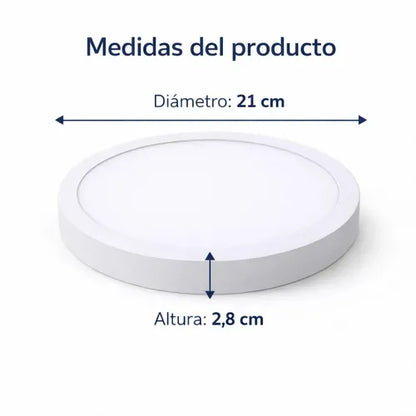 Panel LED redondo de superficie 24W AX065 - instalado en techo