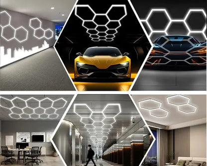 Panel LED Hexagonal 14 Módulos AX047 - variantes de instalación