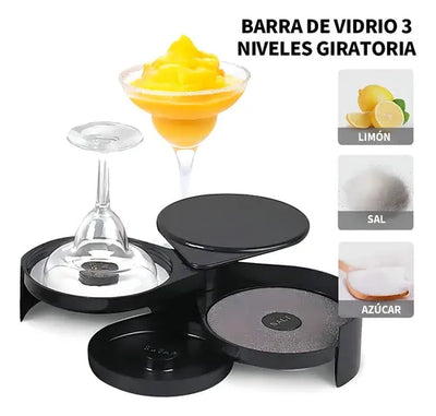 Escarchador De Copas y vasos De 3 bandejas giratorias