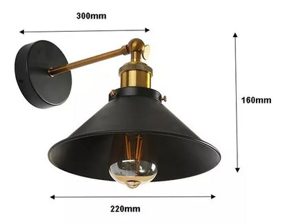 Aplique Lámpara Led Muro E27 Con Pantalla