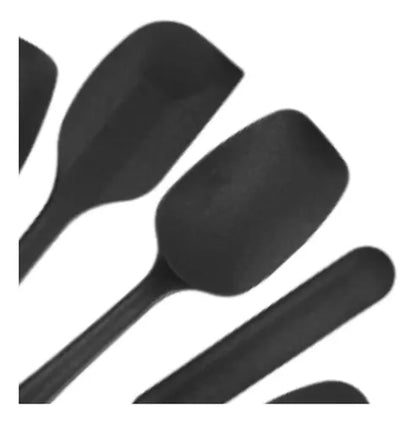 Set  5 Piezas de espátulas y utensilios de cocina en silicona negra