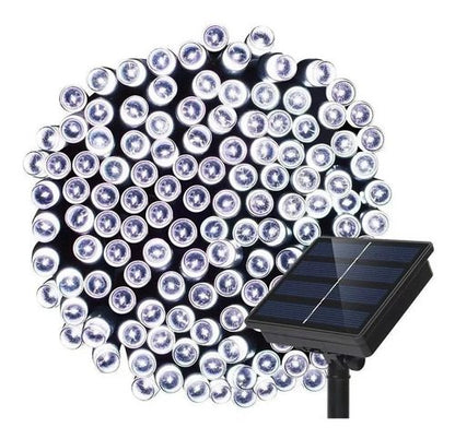 Luz Navidad Solar 200 Led 20 Metros Blanca