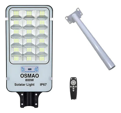 Luminaria solar de calle 800W AX037 - vista general con soporte