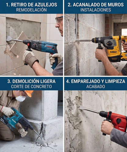Mk1/ Cinceles Punta Y Plano 250 Mm Para Sds Plus, 3 Piezas,