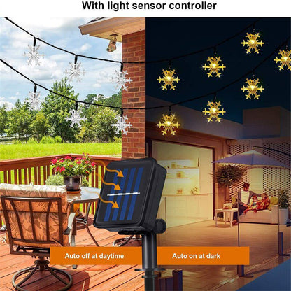 Guirnalda Solar Copos 30 Led 5 Metros Calida