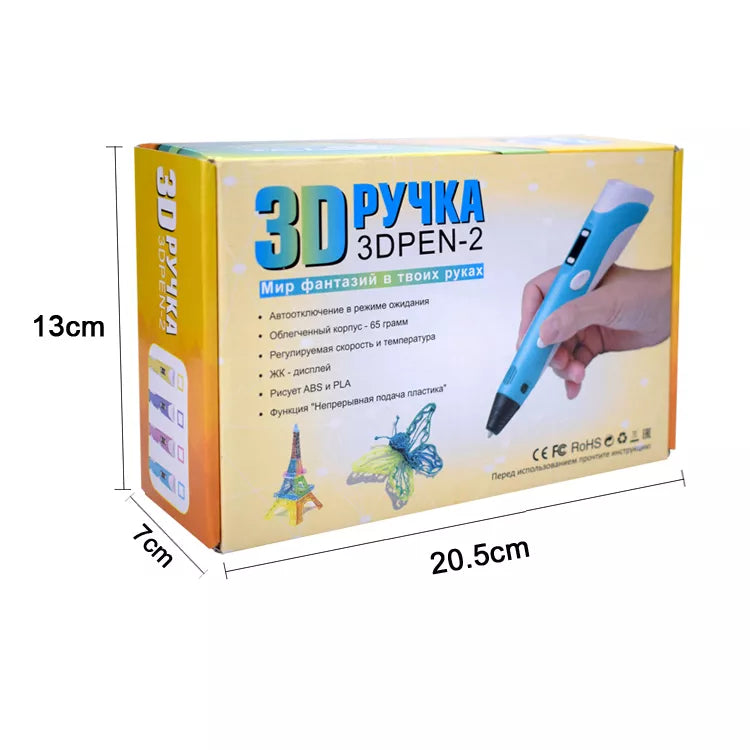 Lapiz Bolígrafo Impresora 3d + 20 Filamentos