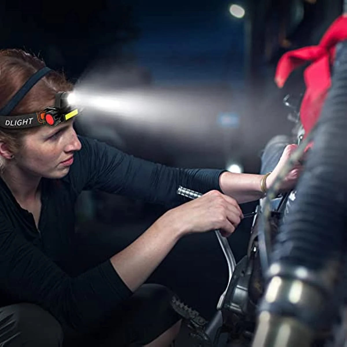 Linterna Frontal LED 2 Modos Recargable USB